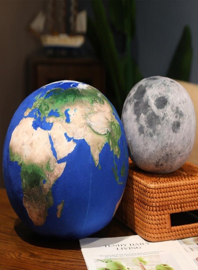 OUKEYI 10.6Inch Super Cute Sun Plush Soft Pillow, Soft and Realistic Earth, Moon, Sun, Stuffed Plush Toy for Learning Science, Astronomy, Space, Blue Planet, Toy (Moon) - Image 4